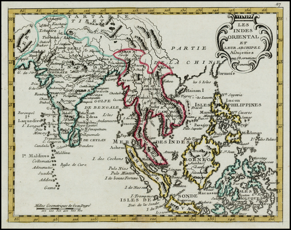 61-India, Southeast Asia and Philippines Map By Jean-Baptiste Nolin
