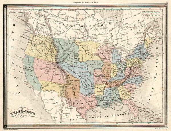 38-United States, Plains, Southwest and Rocky Mountains Map By Alexandre Vuillemin