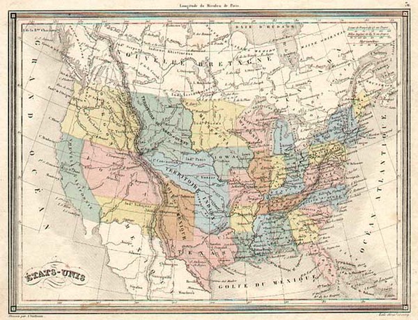 57-United States, Plains, Southwest and Rocky Mountains Map By Alexandre Vuillemin