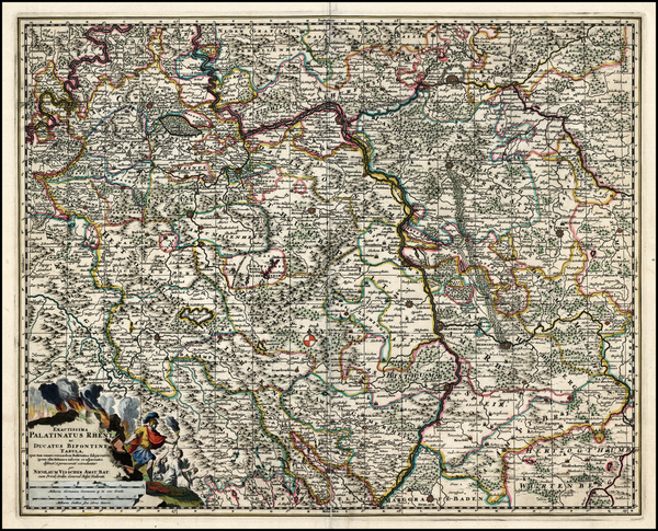 43-Mitteldeutschland Map By Nicolaes Visscher I