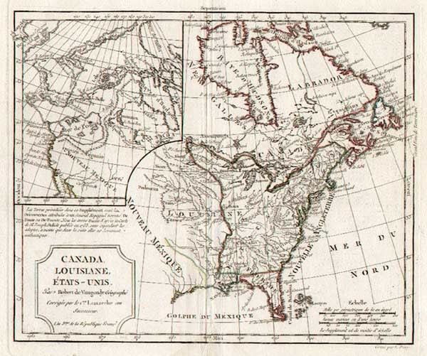 72-United States, Alaska and Canada Map By Charles Francois Delamarche