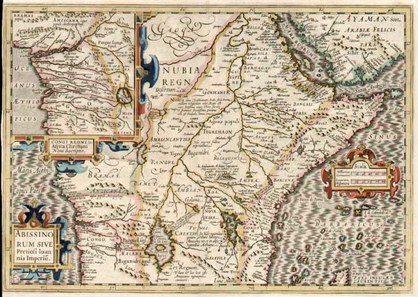 26-Africa, Africa, East Africa and West Africa Map By Jodocus Hondius  &   Gerard Mercator