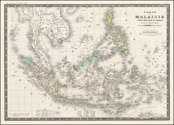 36-Southeast Asia and Philippines Map By Adrien-Hubert Brué