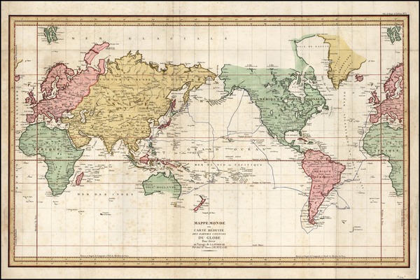 35-World and World Map By Jean Francois Galaup de La Perouse