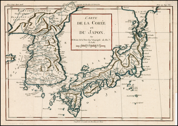 39-Japan and Korea Map By Louis Brion de la Tour