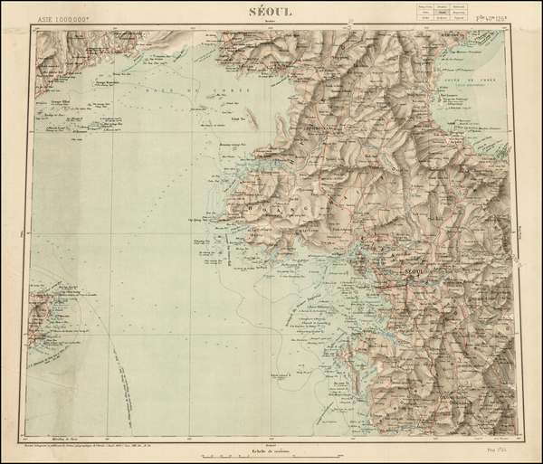 18-Korea Map By Service Geographique de l'Armee