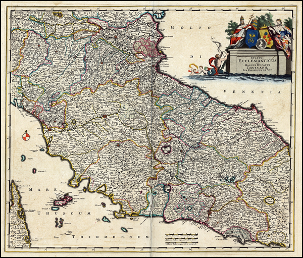 85-Italy Map By Frederick De Wit