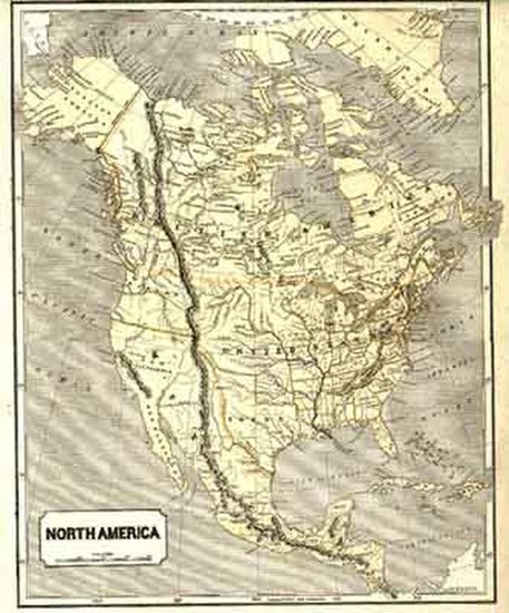 35-Texas and North America Map By 