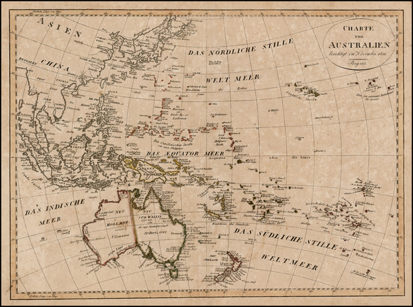 3-Australia & Oceania, Australia and Oceania Map By Iohann Matthias Christoph Reinecke