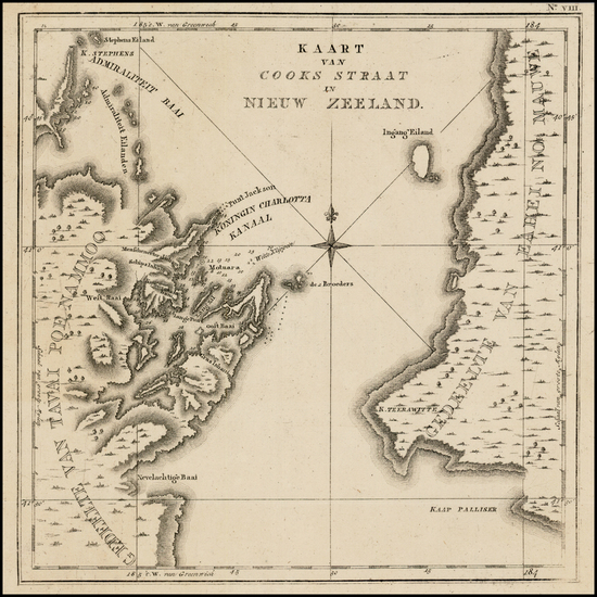 36-New Zealand Map By James Cook