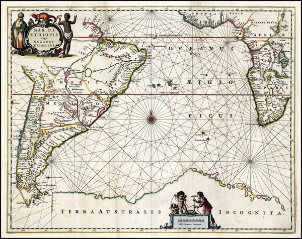 15-Africa, East Africa and West Africa Map By Willem Janszoon Blaeu / Abraham Wolfgang