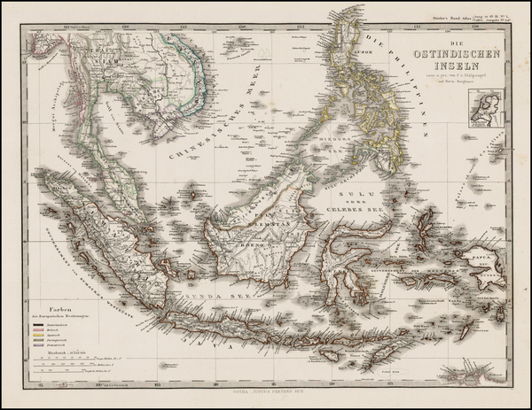 98-Southeast Asia and Philippines Map By Adolf Stieler