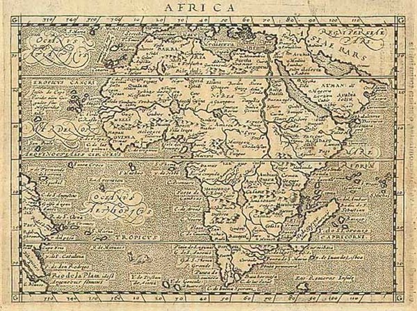 58-Africa and Africa Map By Jodocus Hondius