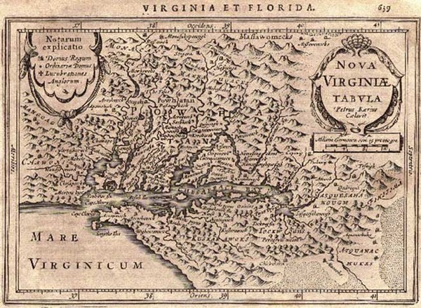 13-Mid-Atlantic and South Map By Pieter van den Keere