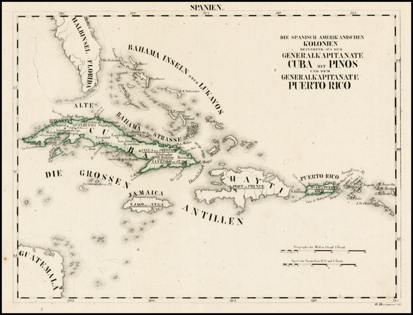 33-Florida and Caribbean Map By Schleiben