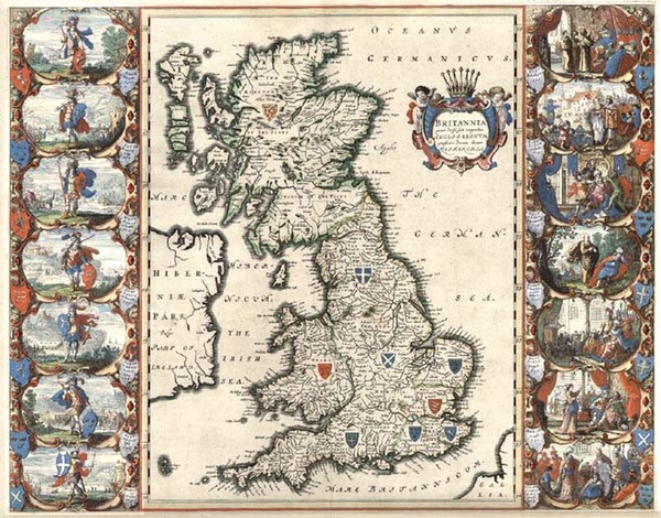 4-Europe and British Isles Map By Willem Janszoon Blaeu