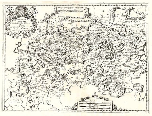 49-Asia and China Map By Vincenzo Maria Coronelli