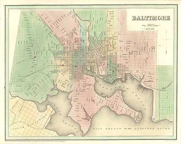 3-Mid-Atlantic Map By Thomas Gamaliel Bradford