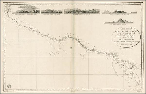 30-Mexico and Central America Map By Depot de la Marine