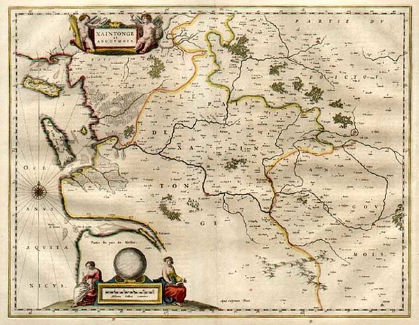 36-Europe and France Map By Willem Janszoon Blaeu