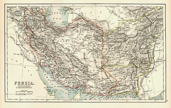 17-Asia and Middle East Map By Adam & Charles Black