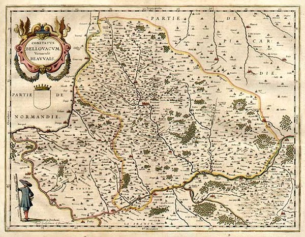 85-Europe and France Map By Willem Janszoon Blaeu