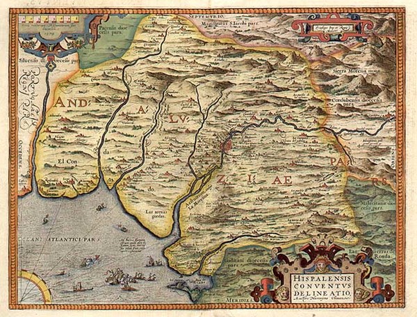 65-Europe and Spain Map By Abraham Ortelius