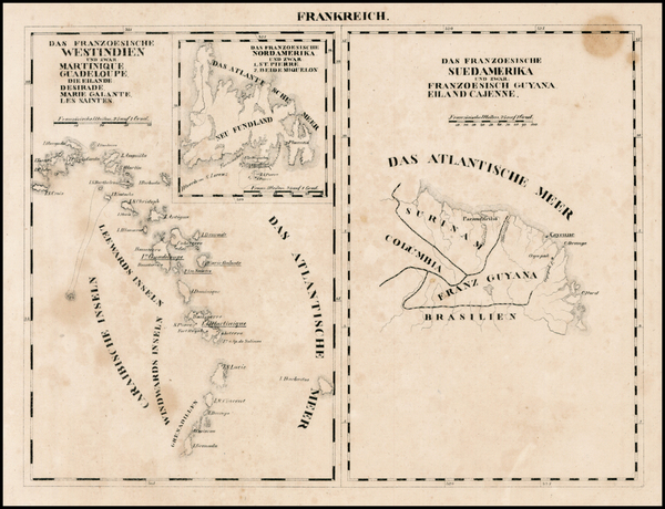 91-Caribbean, Other Islands, South America and Canada Map By Schleiben