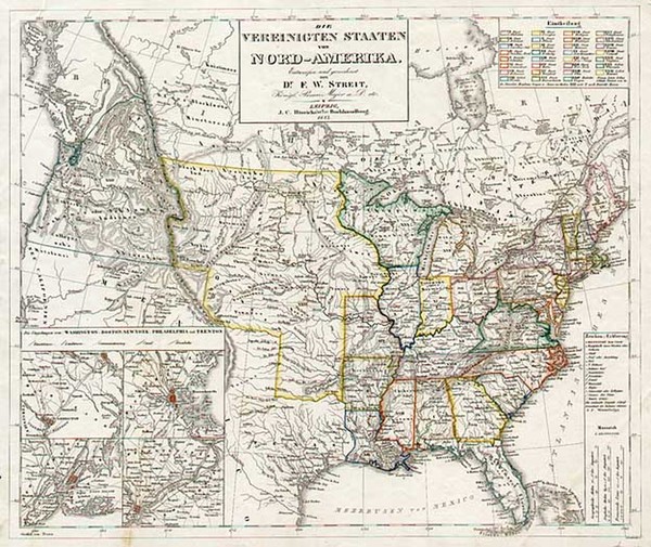 54-United States, Texas and Plains Map By Dr. F.W. Streit