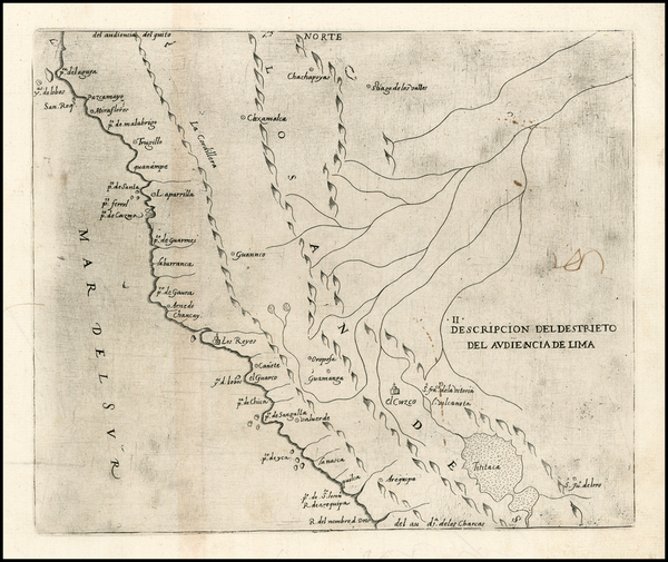 14-South America Map By Antonio de Herrera y Tordesillas
