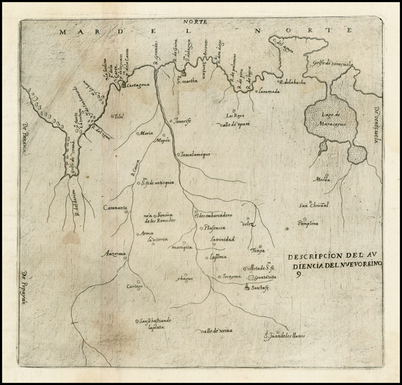 50-South America Map By Antonio de Herrera y Tordesillas