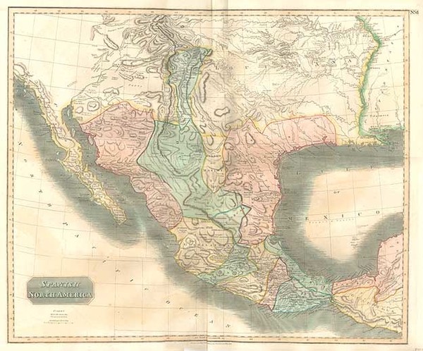 81-Texas, Plains, Southwest and Mexico Map By John Thomson