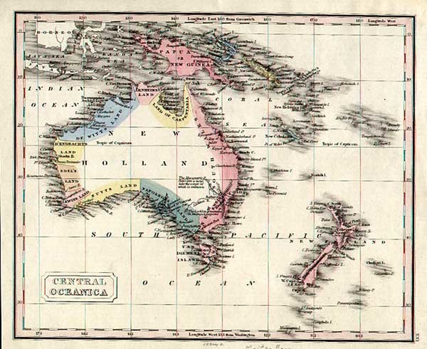 30-Australia & Oceania, Australia, Oceania, New Zealand and Other Pacific Islands Map By Conra