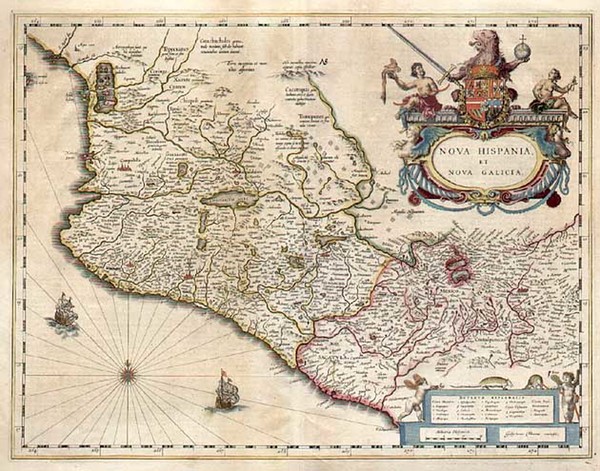 35-Mexico Map By Willem Janszoon Blaeu