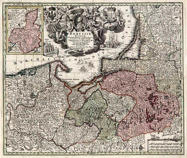 81-Europe, Poland, Baltic Countries and Germany Map By Matthaus Seutter