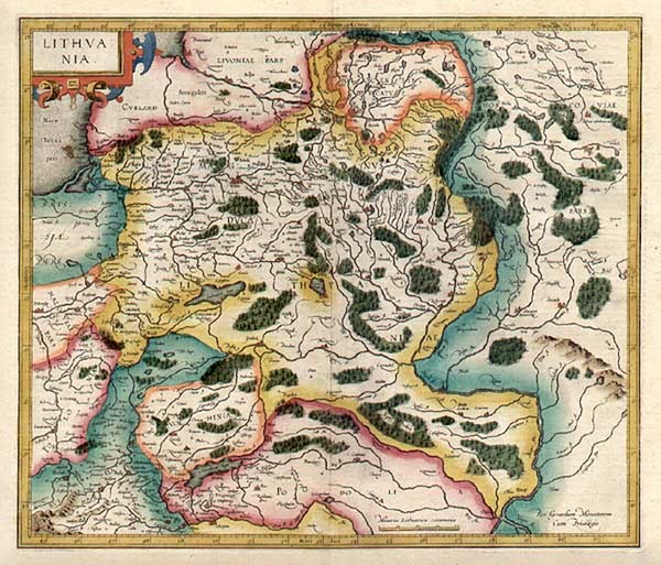 87-Europe, Poland and Baltic Countries Map By Jodocus Hondius  &  Rumold Mercator
