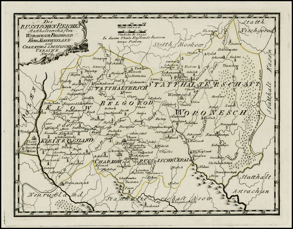 91-Russia and Ukraine Map By Franz Johann Joseph von Reilly