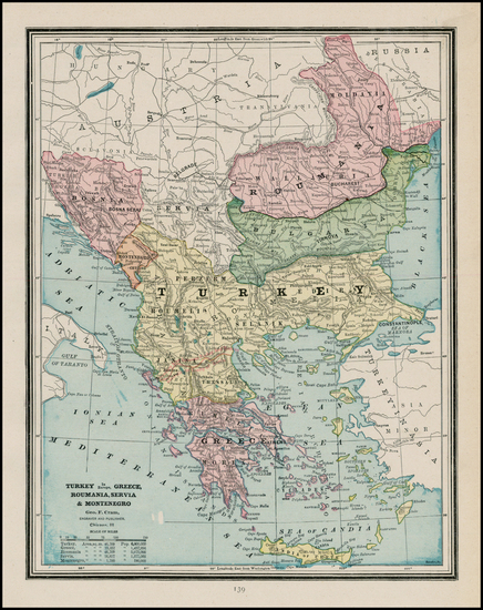 26-Europe, Baltic Countries, Turkey and Greece Map By George F. Cram