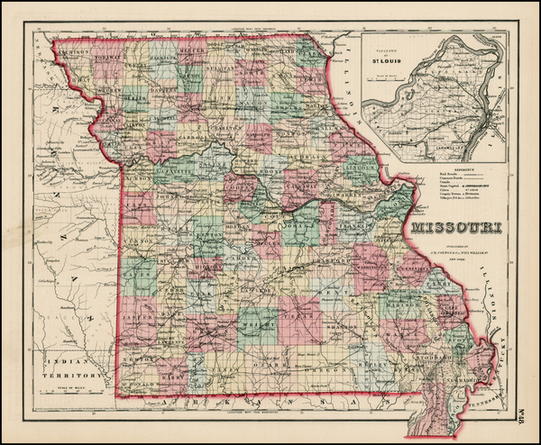 55-Midwest and Plains Map By Joseph Hutchins Colton