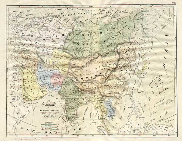 21-Asia and Asia Map By H. Selves