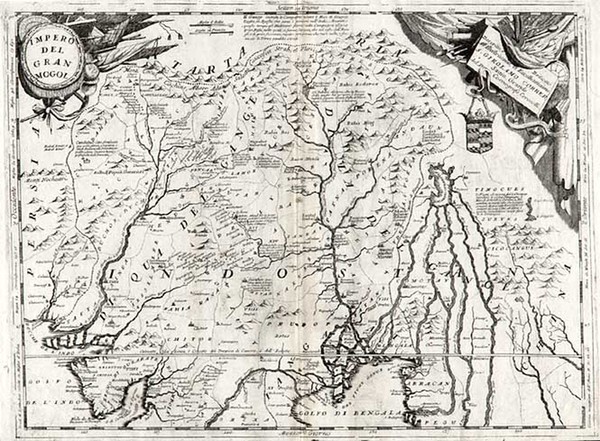 67-Asia, India and Central Asia & Caucasus Map By Vincenzo Maria Coronelli