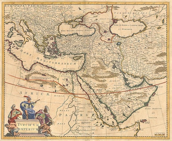 34-Europe, Turkey, Mediterranean, Asia, Middle East and Turkey & Asia Minor Map By Frederick D