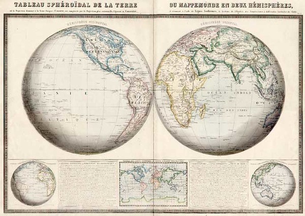 50-World and World Map By F.A. Garnier
