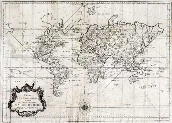 66-World, World, Australia & Oceania, Australia and New Zealand Map By Jacques Nicolas Bellin