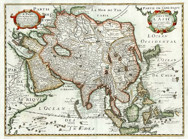 95-Asia and Asia Map By Melchior Tavernier  &  Petrus Bertius