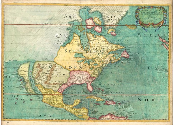 51-North America Map By Nicolas Sanson