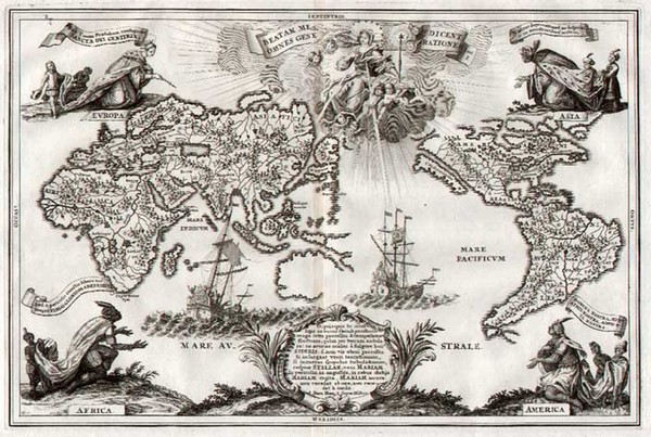 4-World, World, Australia & Oceania and Australia Map By Heinrich Scherer