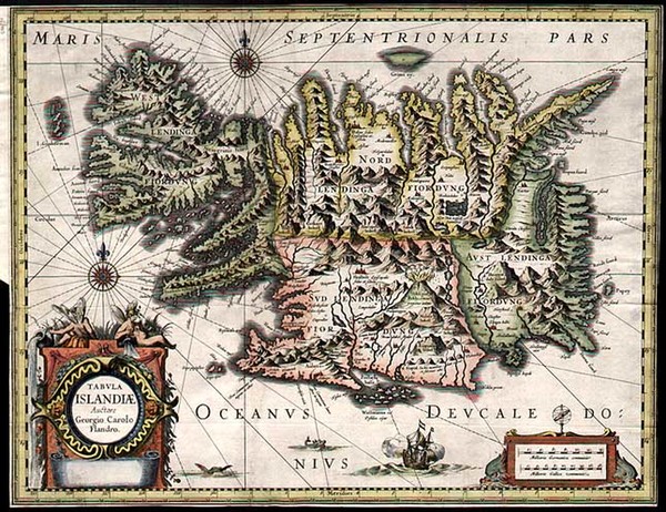 47-World, Atlantic Ocean, Europe, Iceland and Balearic Islands Map By Jan Jansson