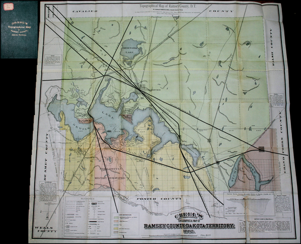 27-North Dakota Map By Heber M. Creel