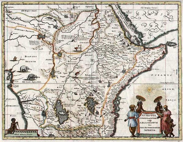 20-Africa, East Africa and West Africa Map By Matthaeus Merian